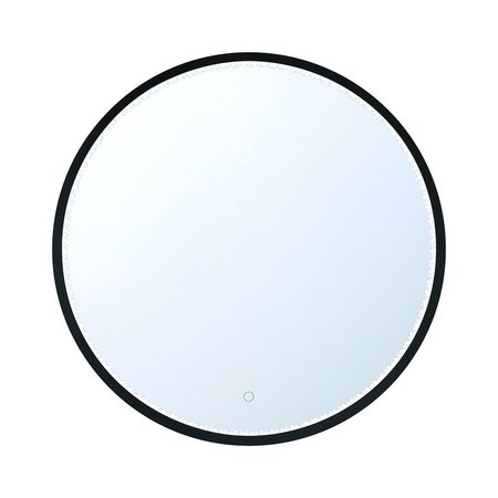 EUROFASE Cerissa Modern LED Mirror, 1-Light, Round, Dimmable, Black 44279-011
